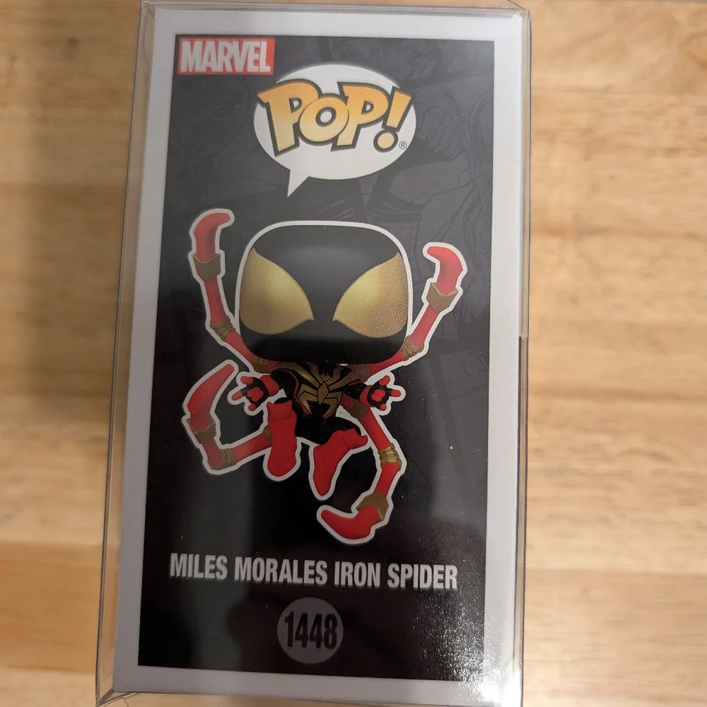 Funko Pop Marvel Miles Morales Iron Spider Brand New Come In Soft Pop Protector - Picture 4 of 4
